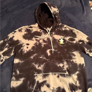 Dutch Bros Black and White Tie-Dye Hoodie